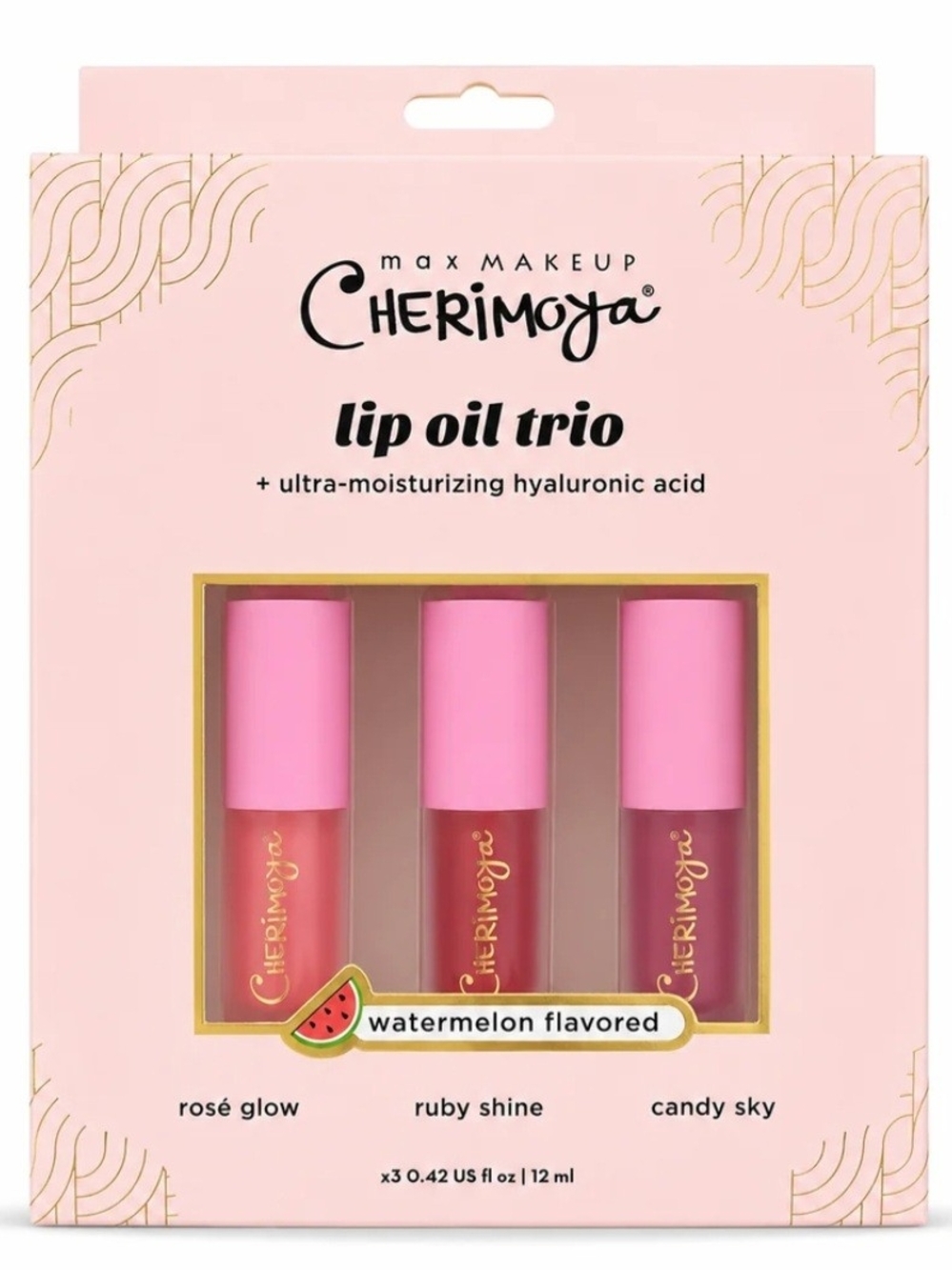 Cherimoya Watermelon Flavored Lip Oil Trio